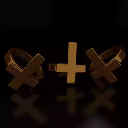 Gold Saint Peter cross ring