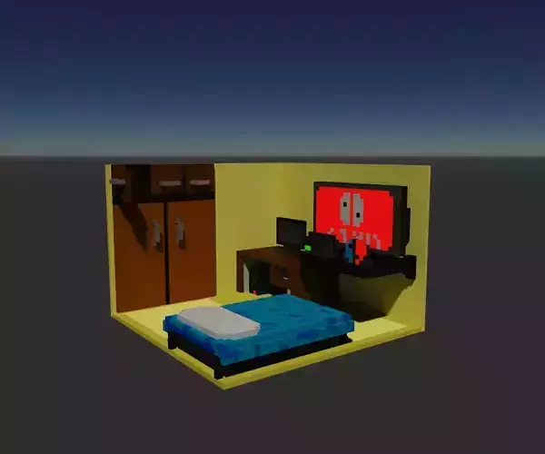Voxel Bedroom Assets