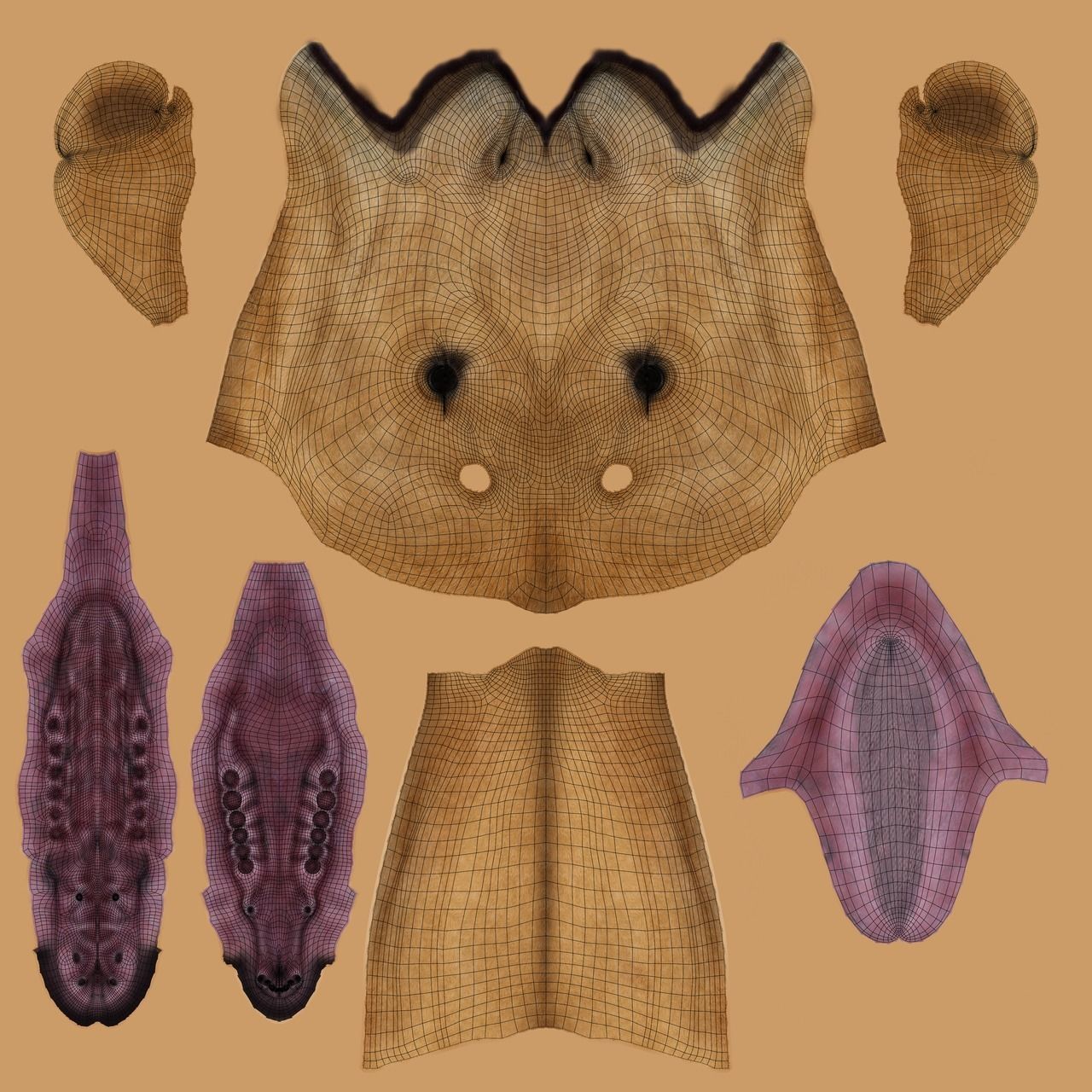 Camel Rigged 3D model_6