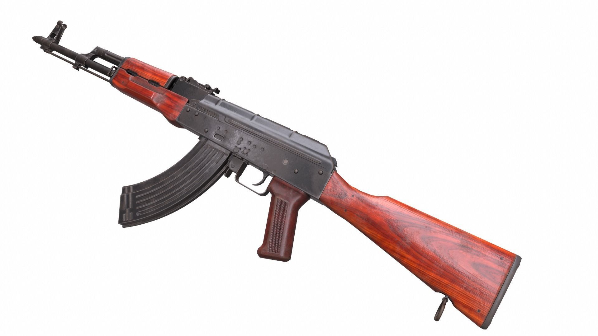 AKM 7 62mm Game ready low-poly Low-poly 3D model_2