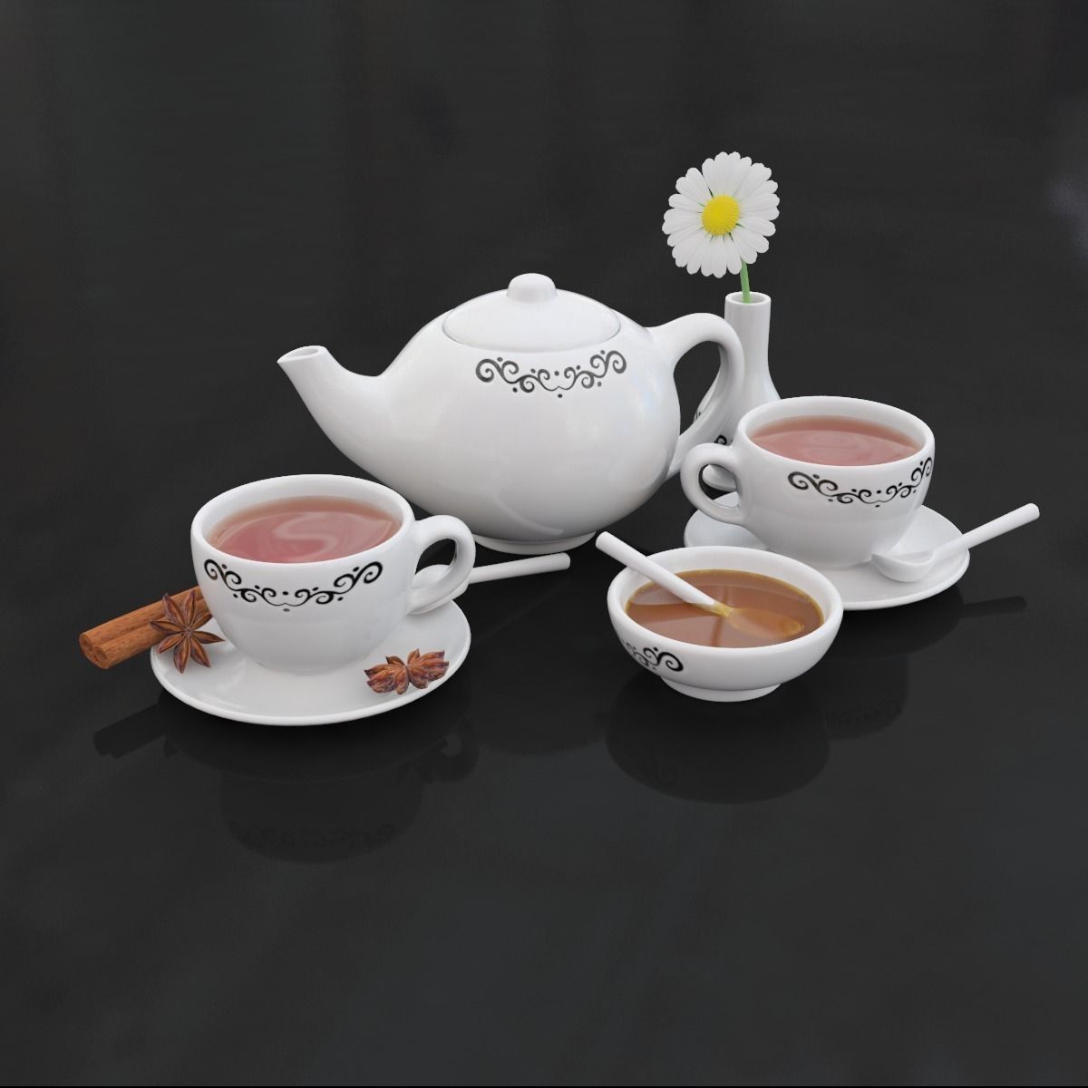 Tea For Two 3D model_9