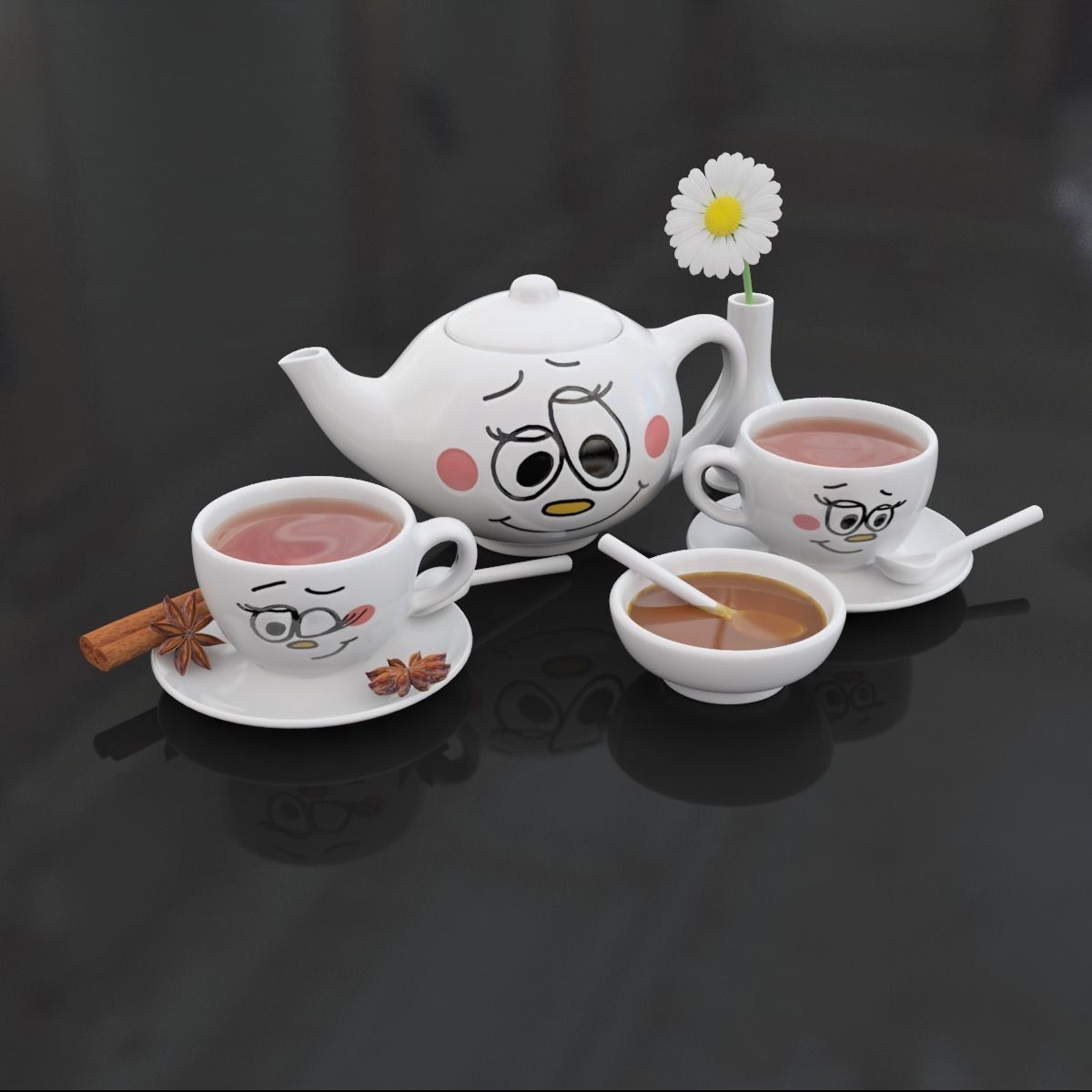 Tea For Two 3D model_7