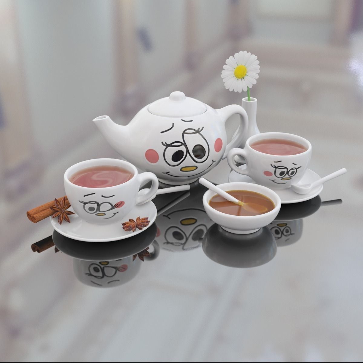 Tea For Two 3D model_6