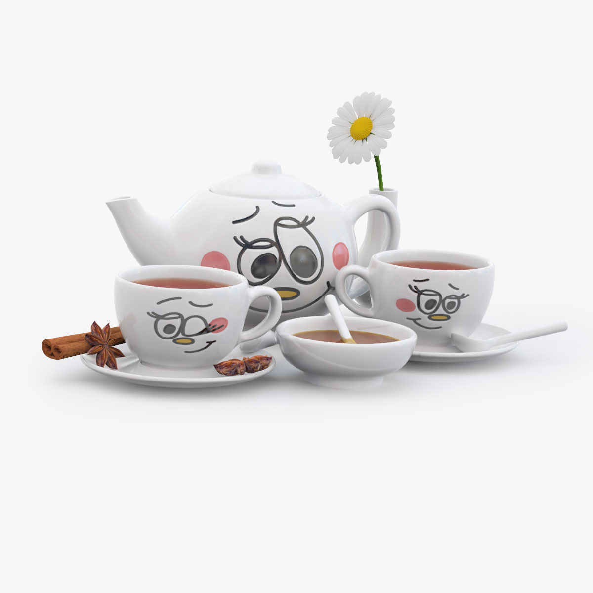 Tea For Two 3D model_2
