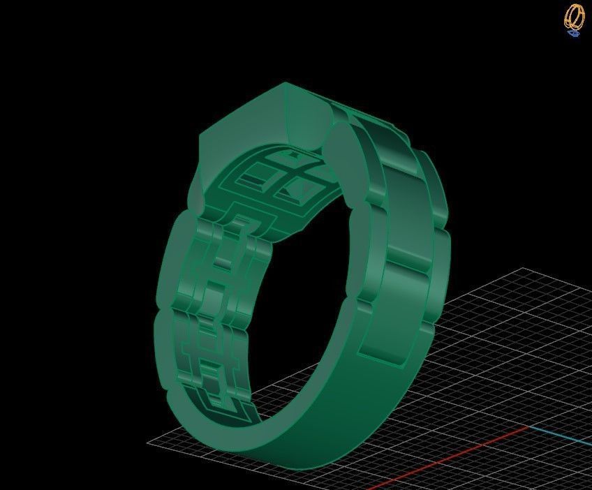 Man ring 03 3D print model_6
