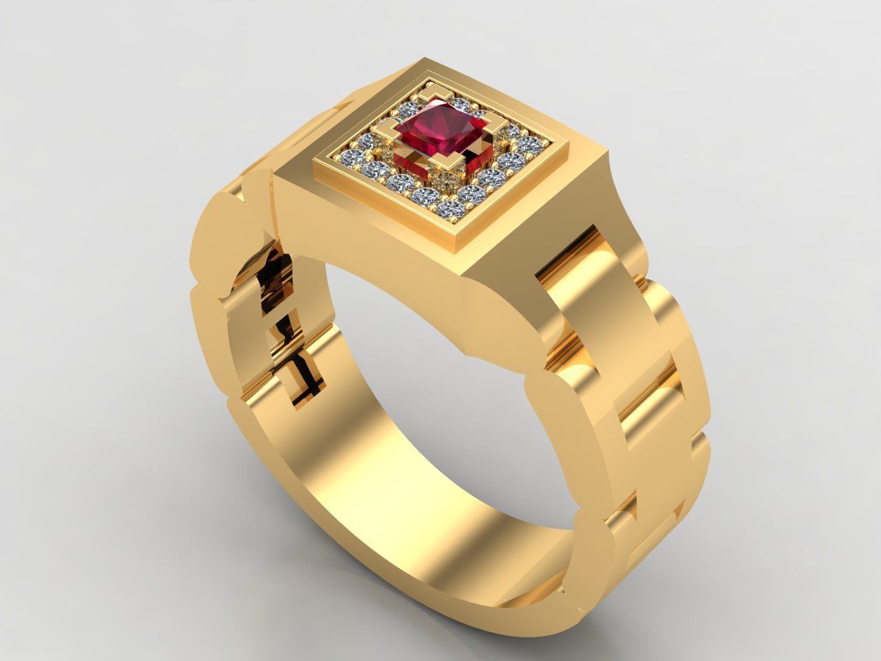 Man ring 03 3D print model_1