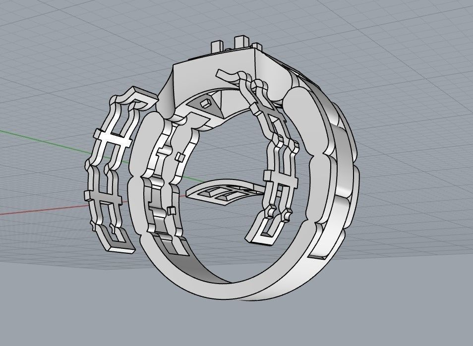 Man ring 03 3D print model_3