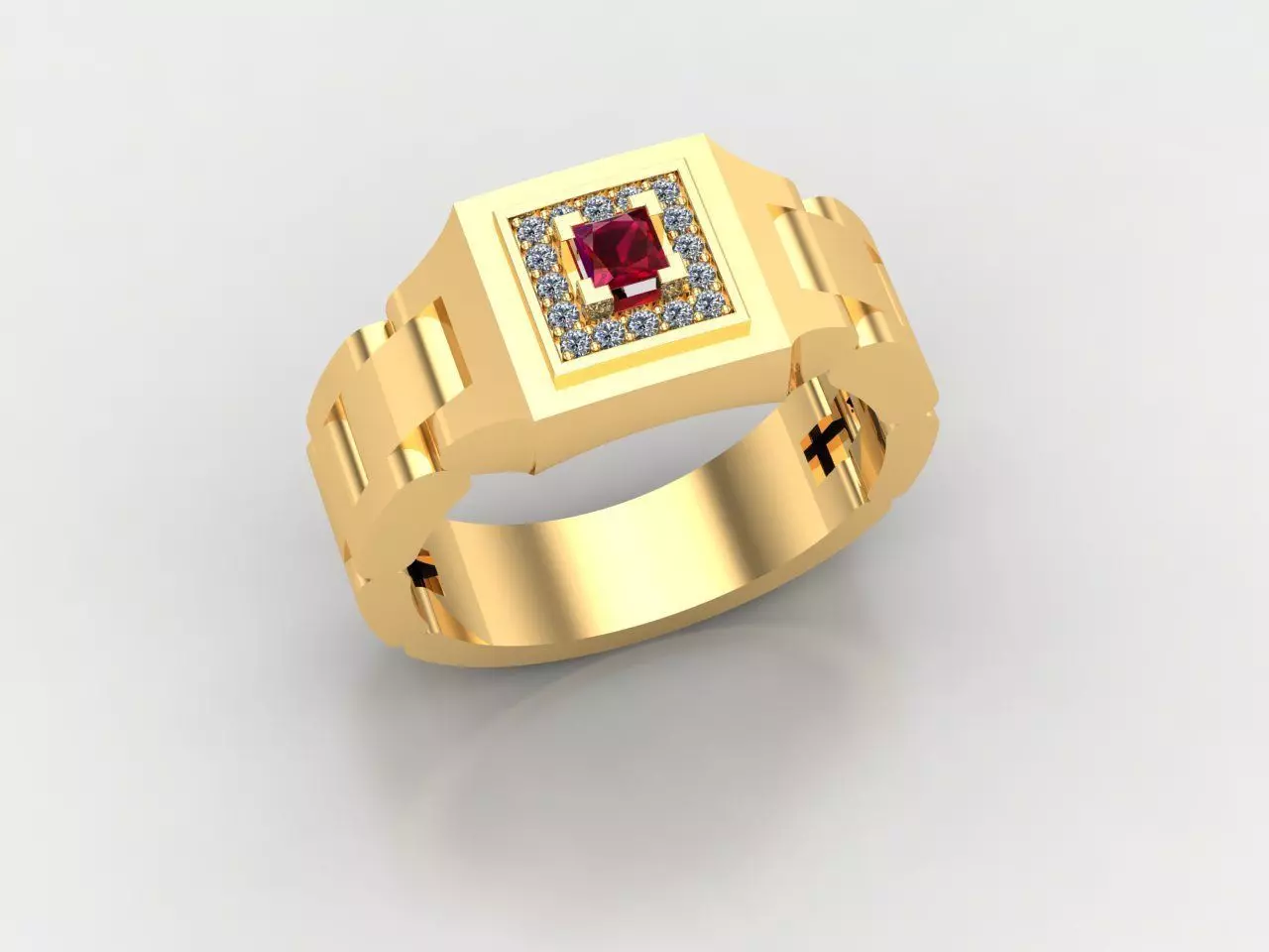 Man ring 03 3D print model_0