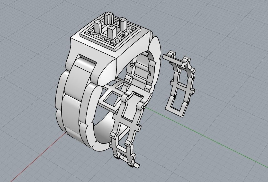 Man ring 03 3D print model_4