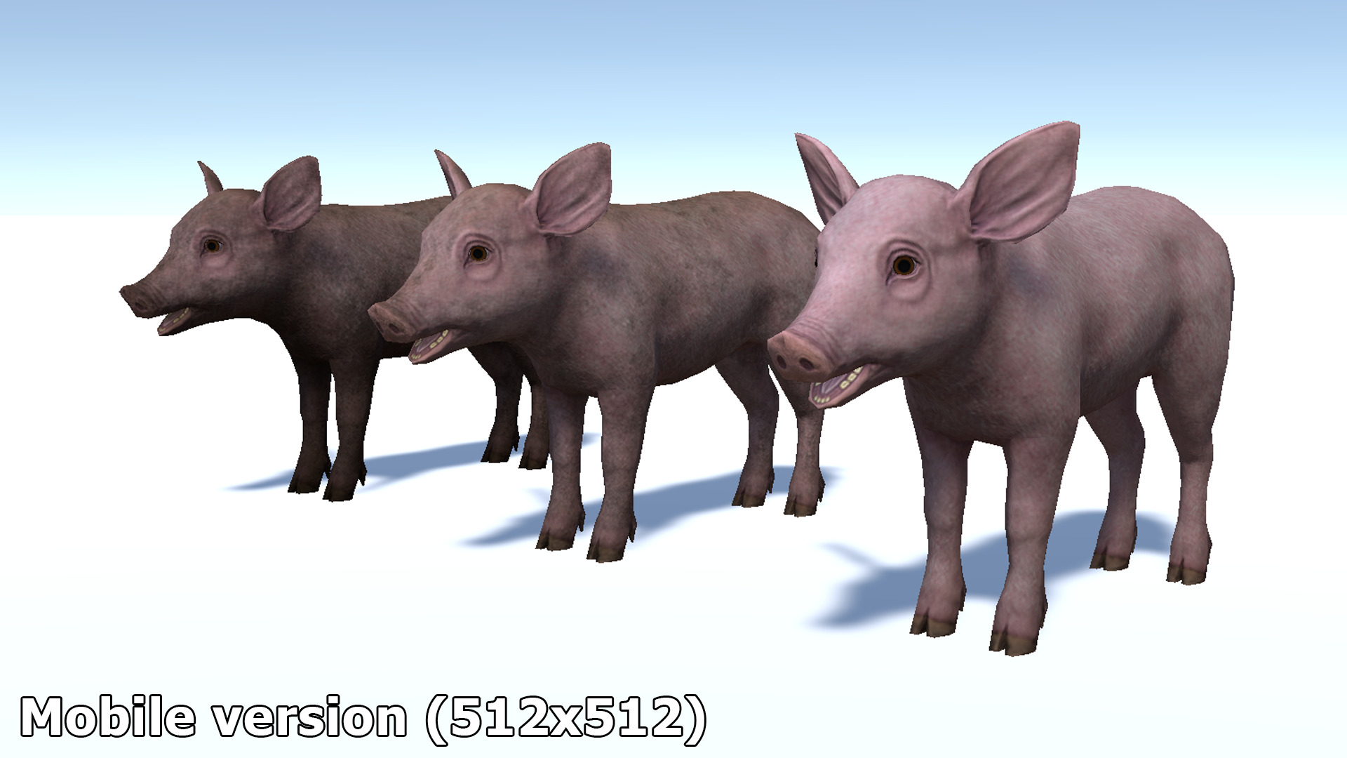 Piglet Low-poly 3D model_13