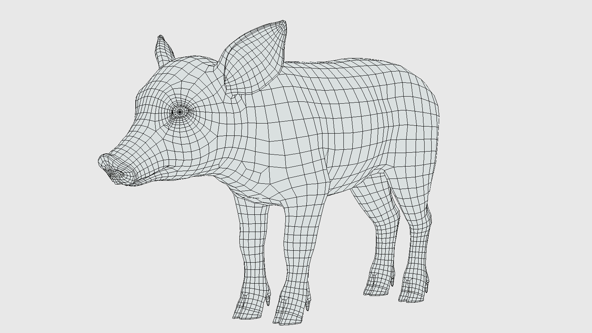 Piglet Low-poly 3D model_14