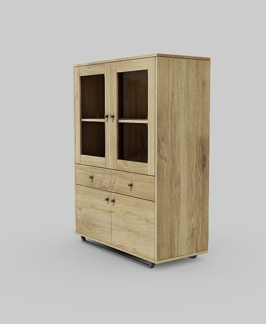 Oak Cupboard 3D model_1
