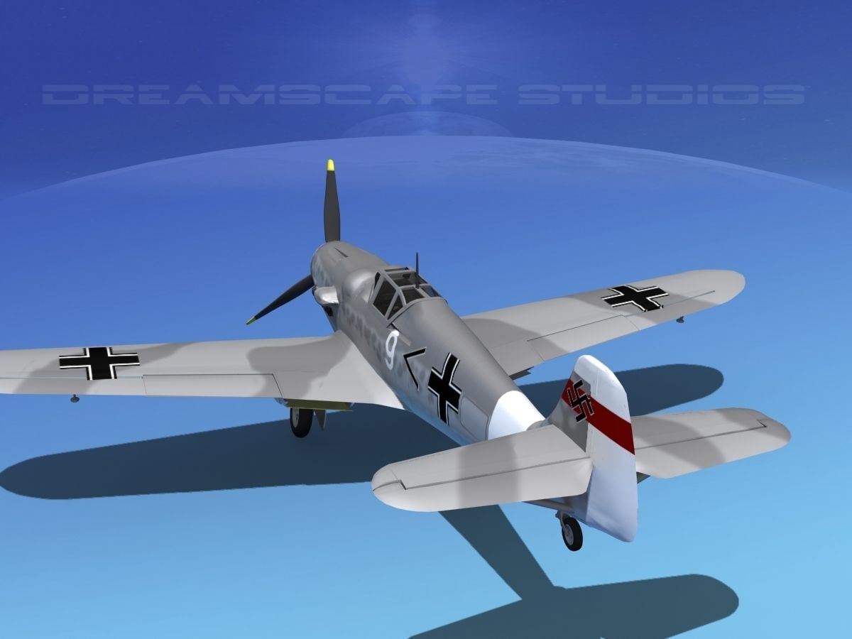 Messerschmitt BF-109 V08 3D model_7