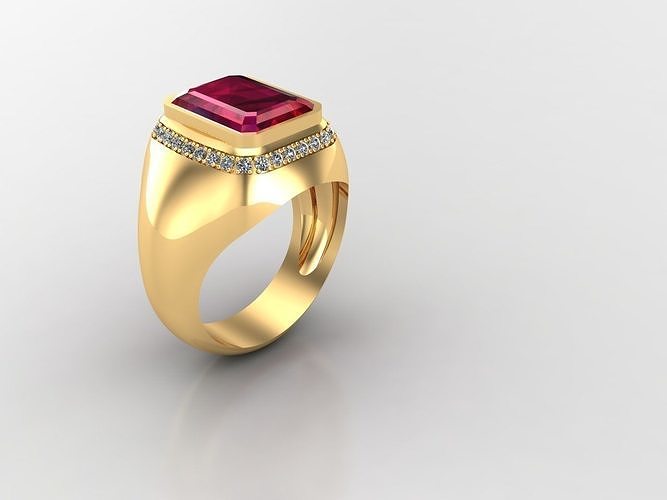 Woman ring 01 3D print model