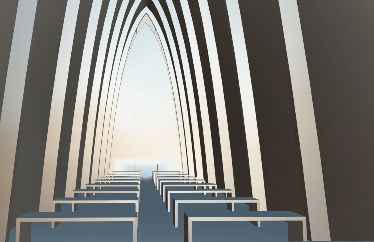 VR Art Chapel Church 202 3D model_5