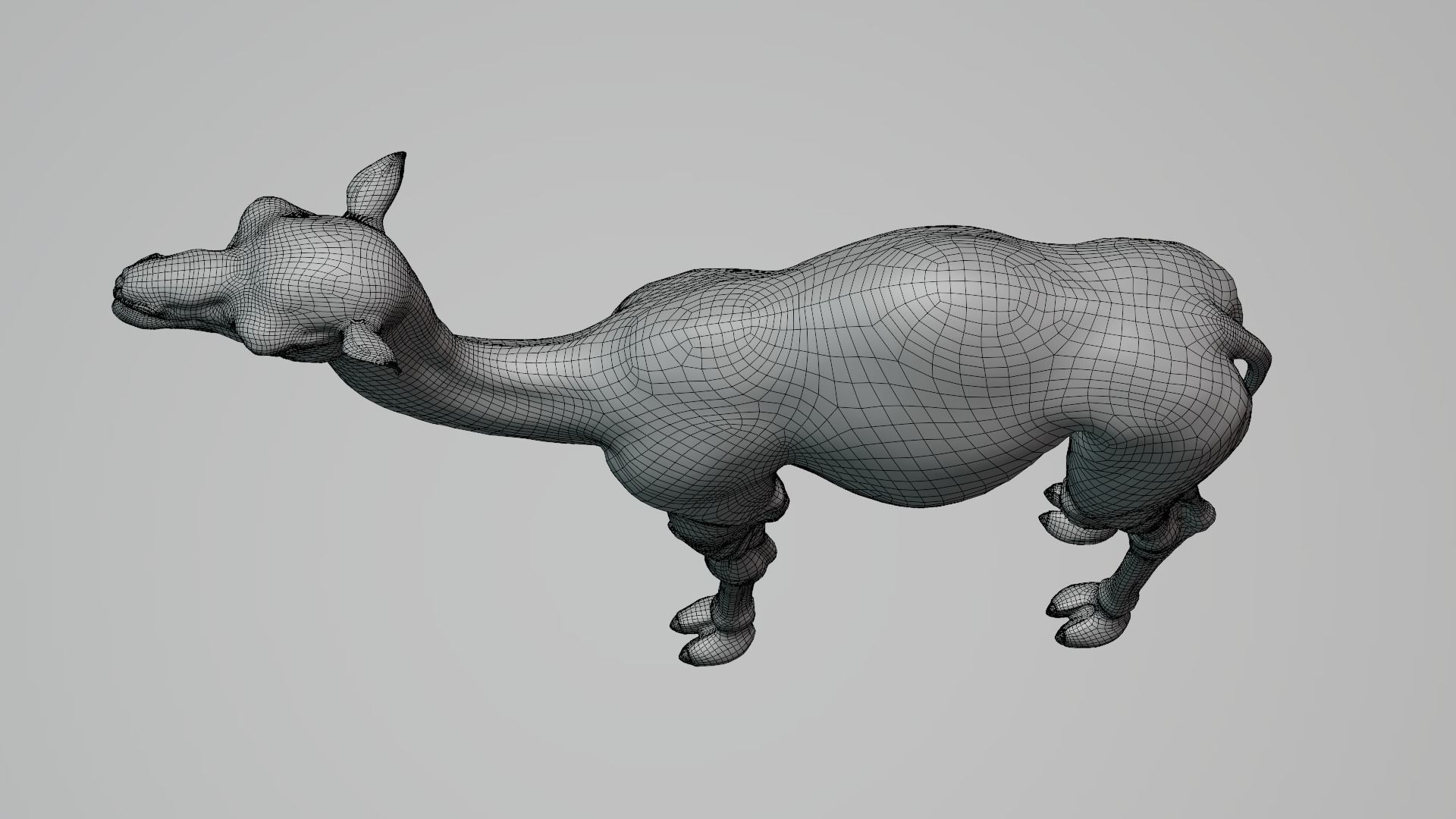 Camel Baby Rigged 3D model_19