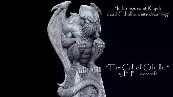 Cthulhu The Great Old One Estatue - Lovecraft 3D print model