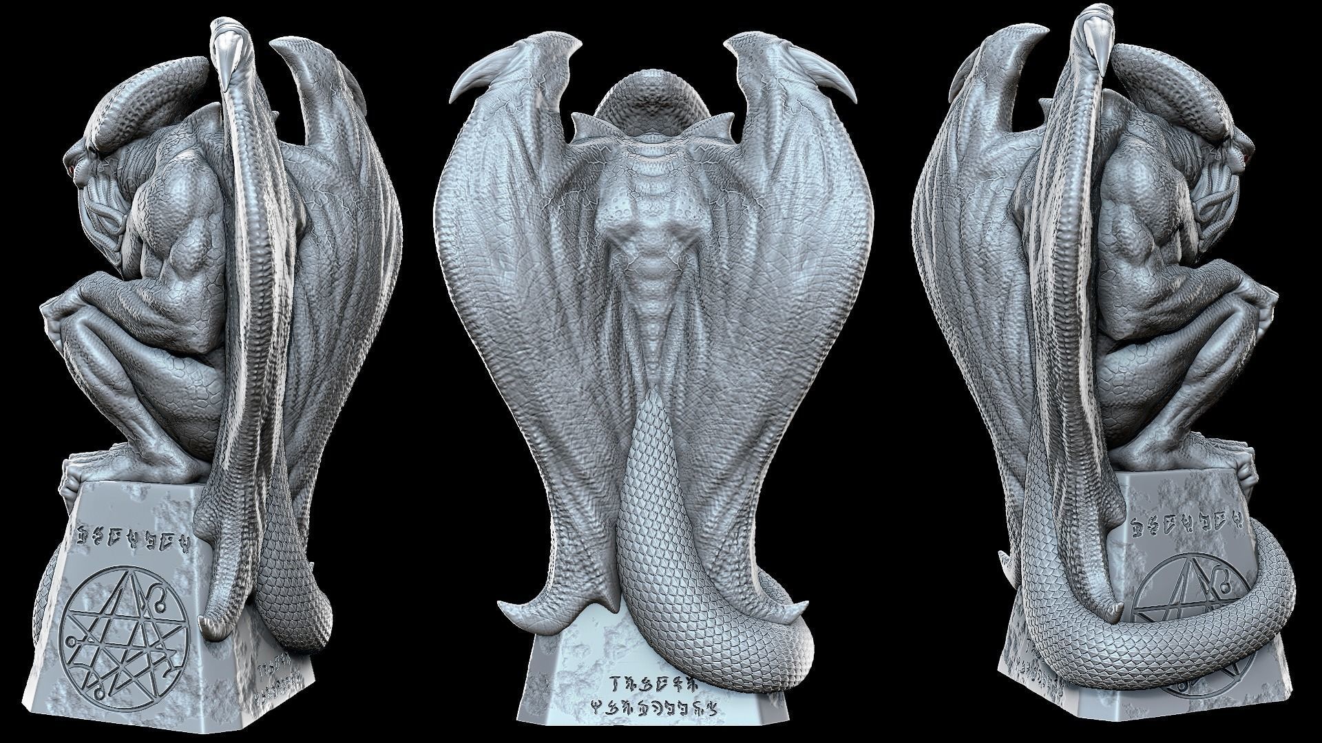 Cthulhu The Great Old One Estatue - Lovecraft 3D print model_3