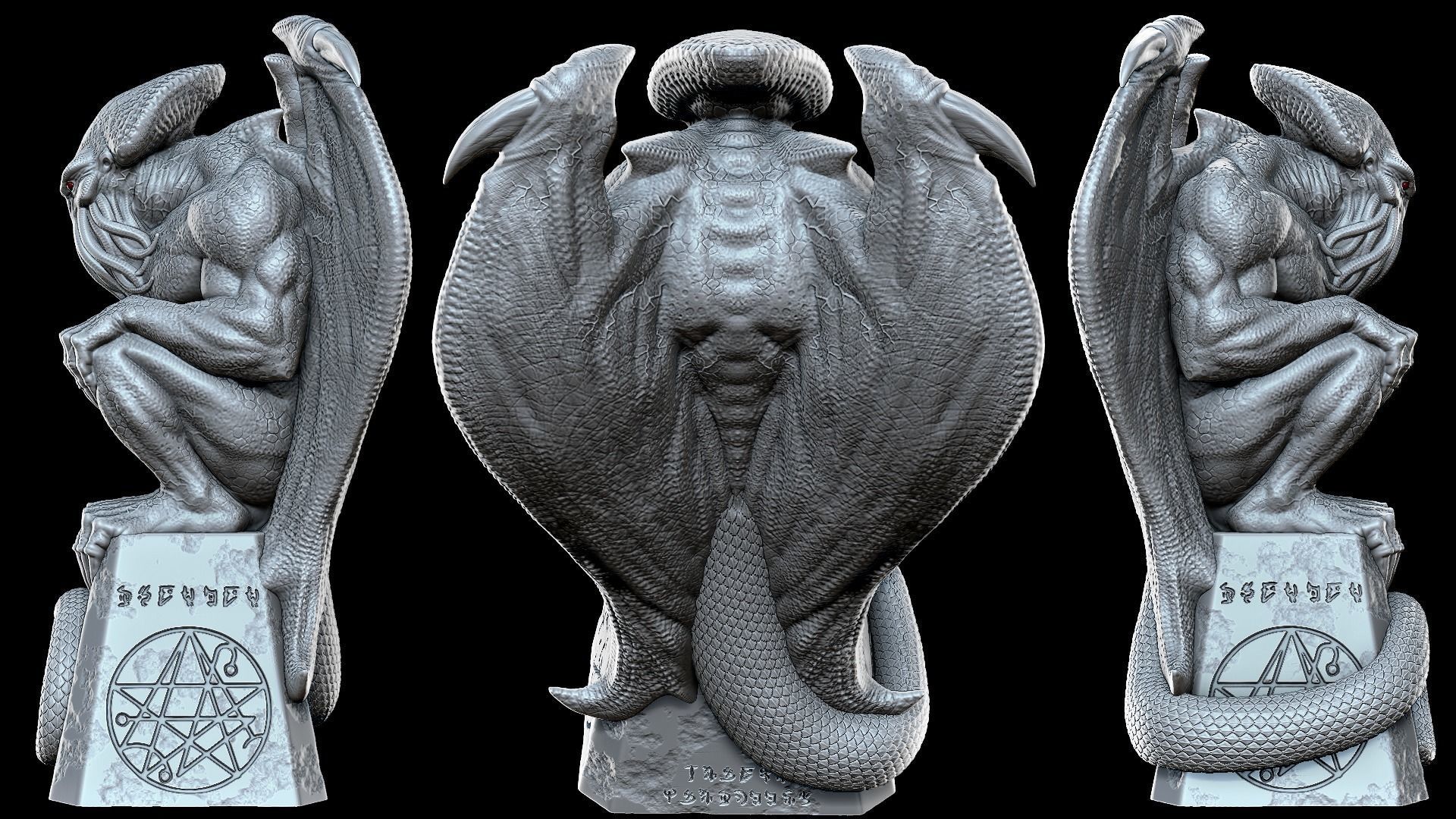 Cthulhu The Great Old One Estatue - Lovecraft 3D print model_5