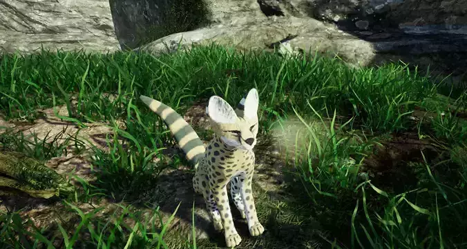 Serval Cat Game Ready Model Unreal Engine  3D model
