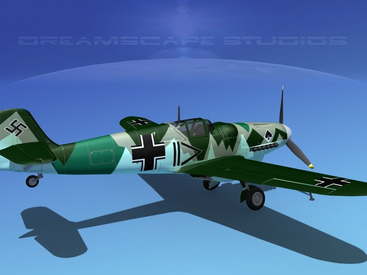 Messerschmitt BF-109 V12 3D model_5