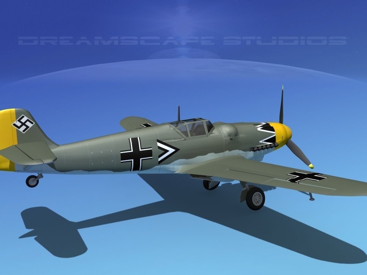 Messerschmitt BF-109 V13 3D model_5