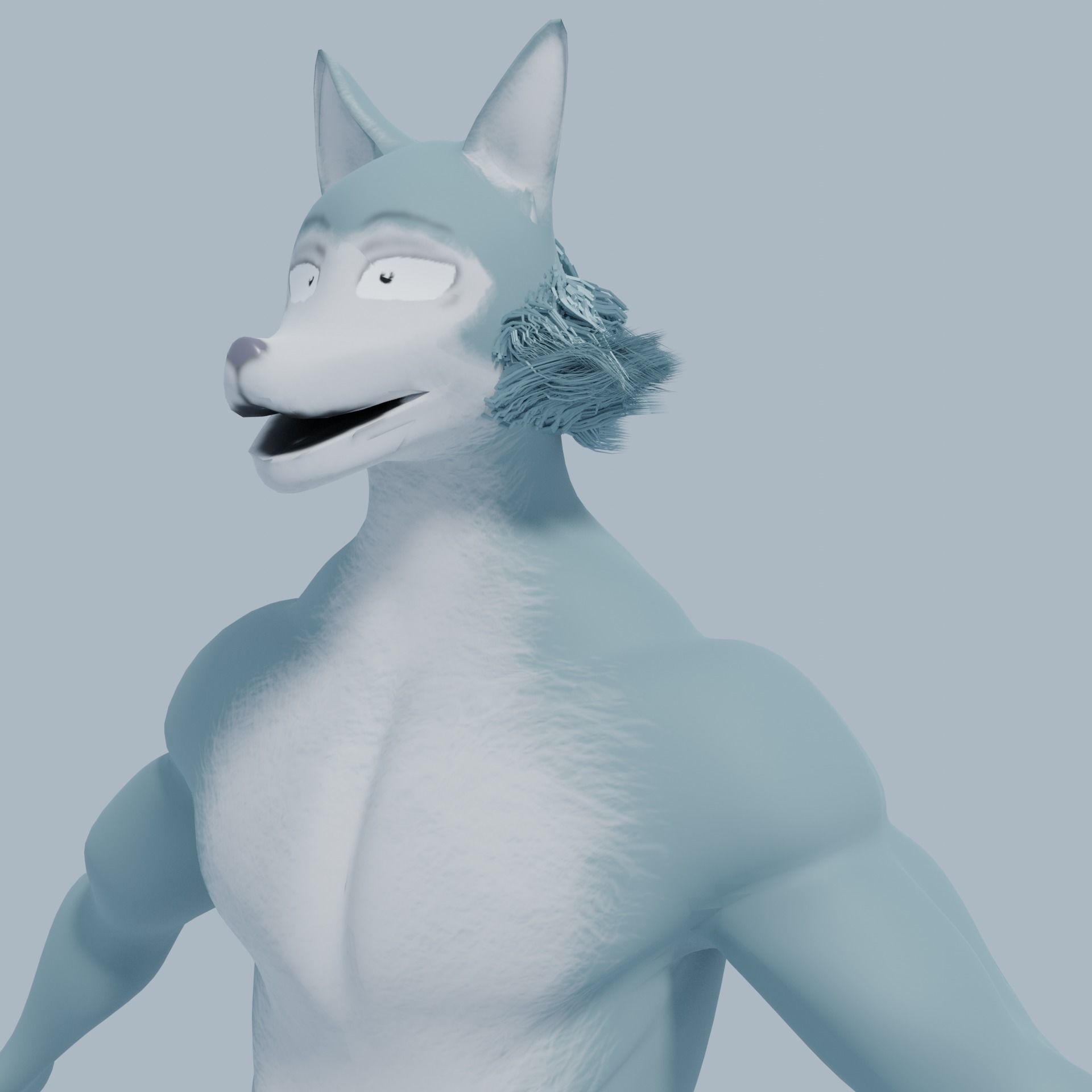 Legoshi From Beastars Mid Poly 3D model_5