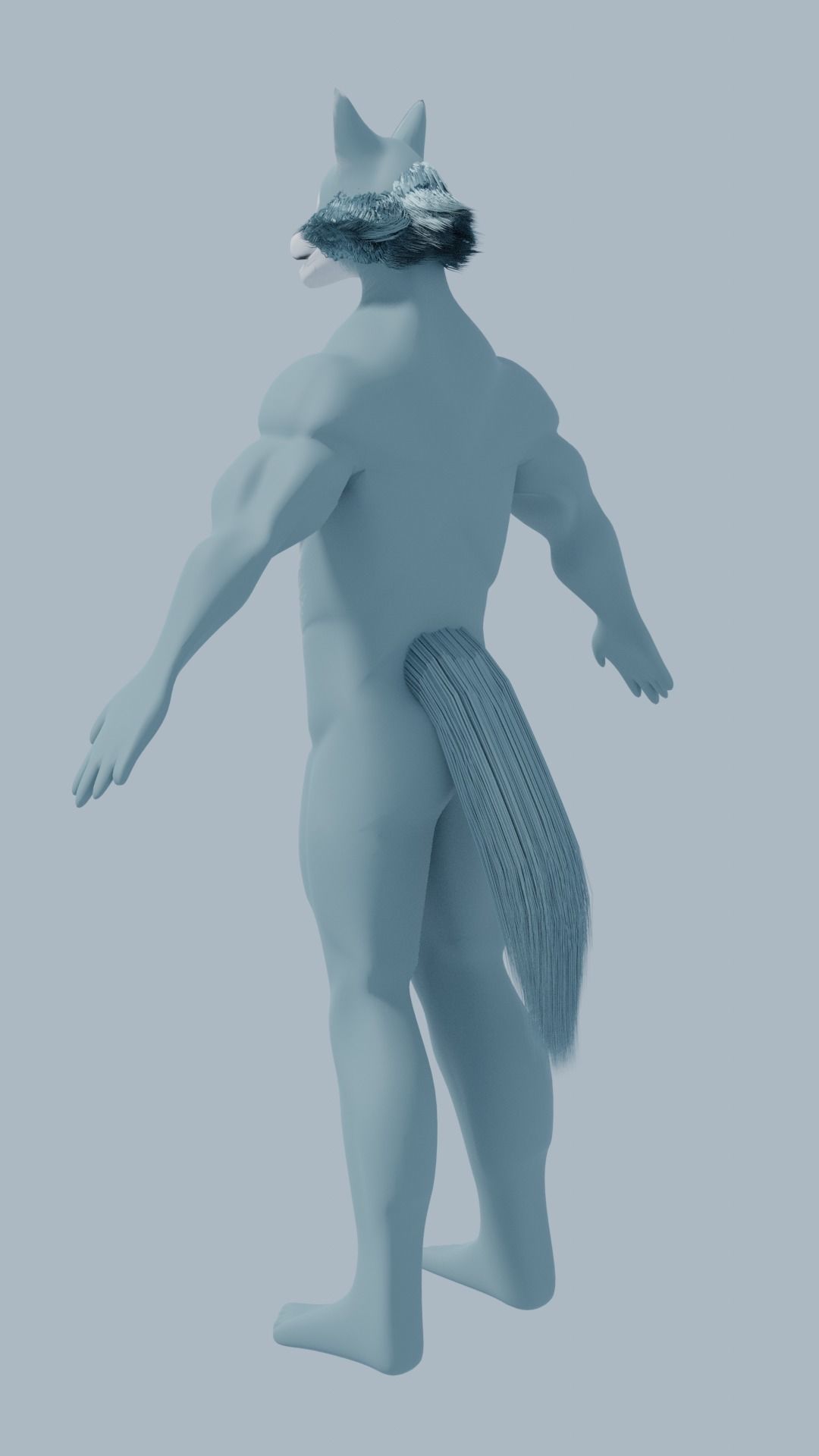 Legoshi From Beastars Mid Poly 3D model_4