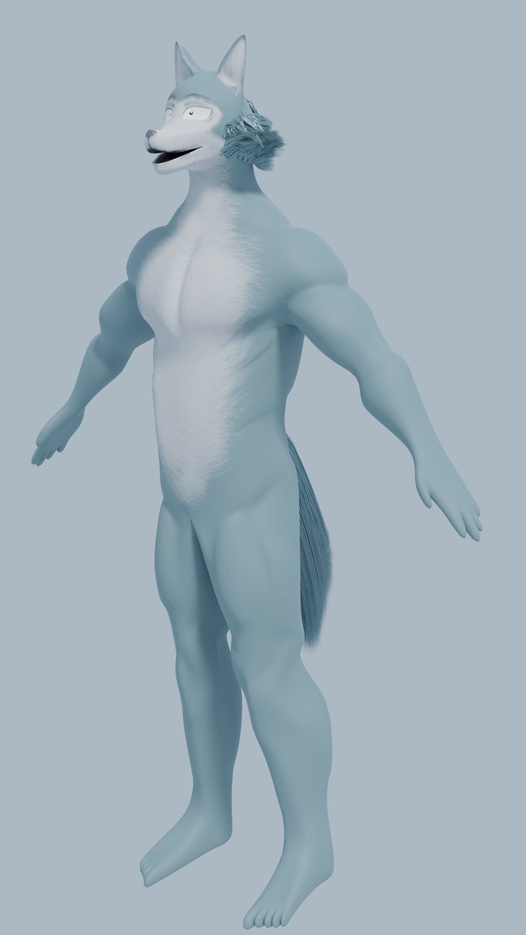 Legoshi From Beastars Mid Poly 3D model_1