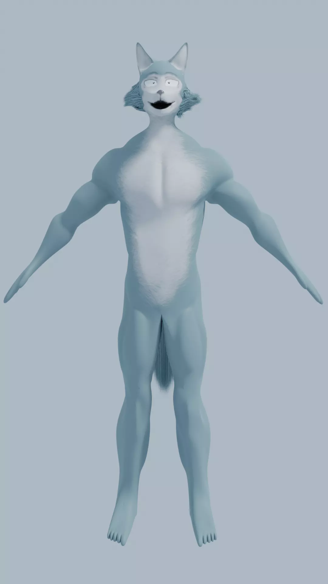 Legoshi From Beastars Mid Poly 3D model_0