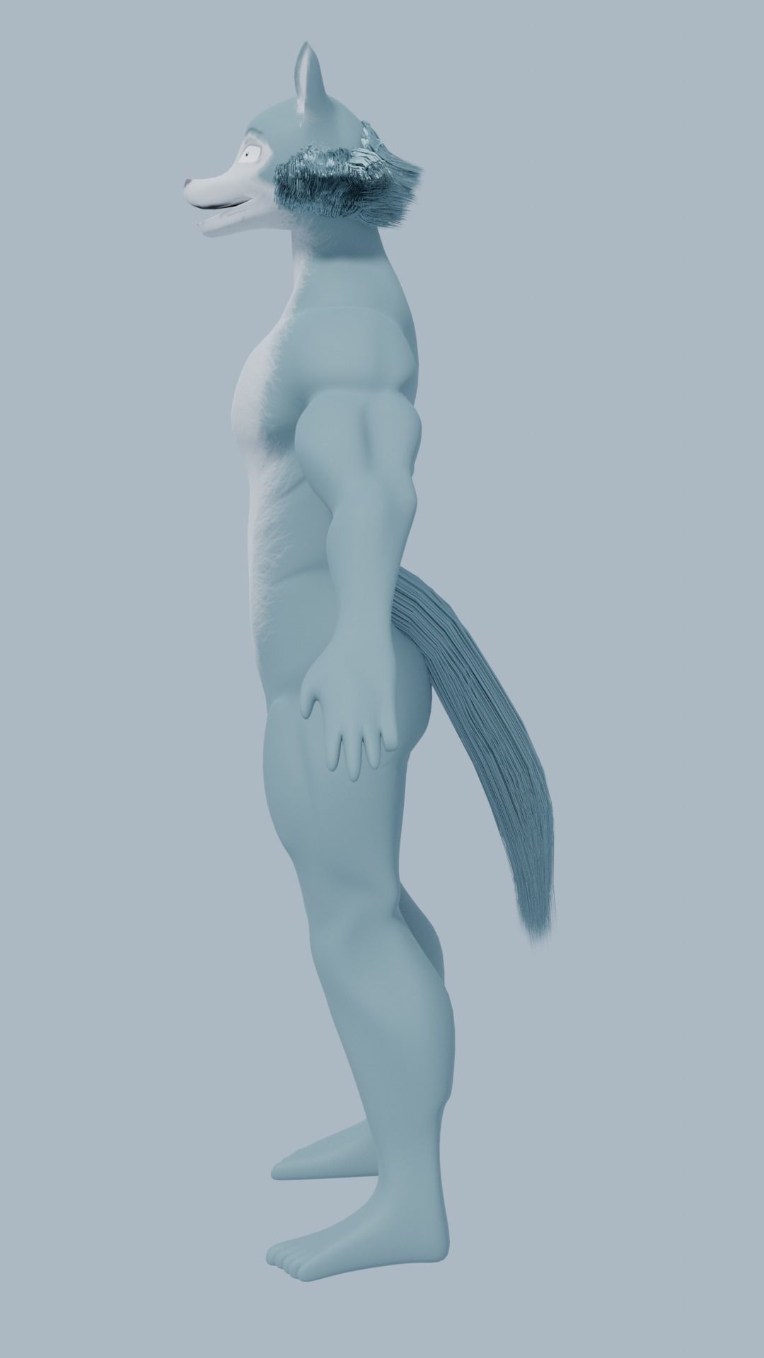 Legoshi From Beastars Mid Poly 3D model_2