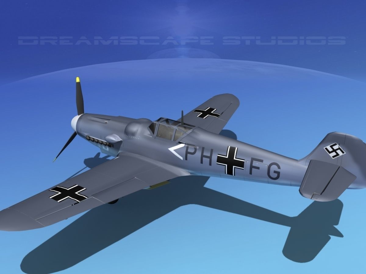 Messerschmitt BF-109 V16 3D model_9