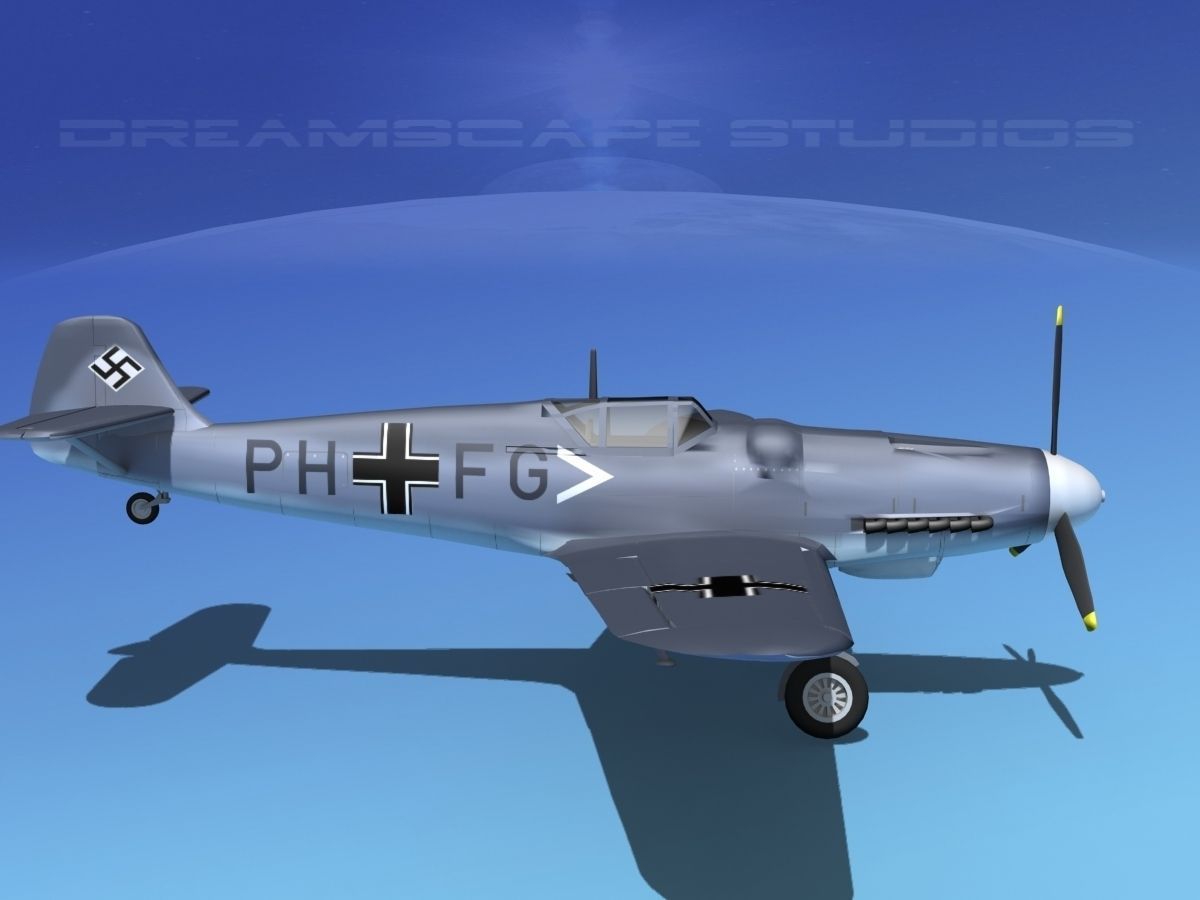 Messerschmitt BF-109 V16 3D model_5