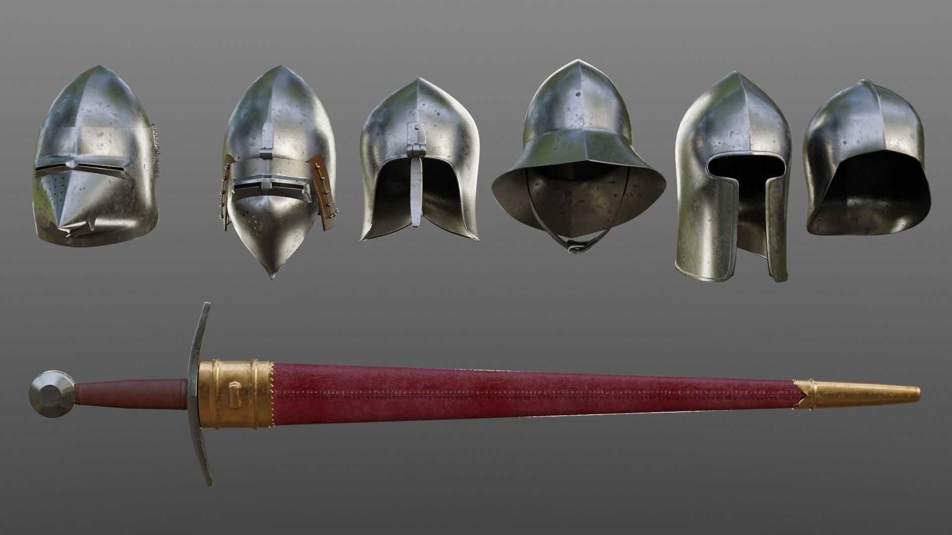 Early 15th Century English armor 3D model_3
