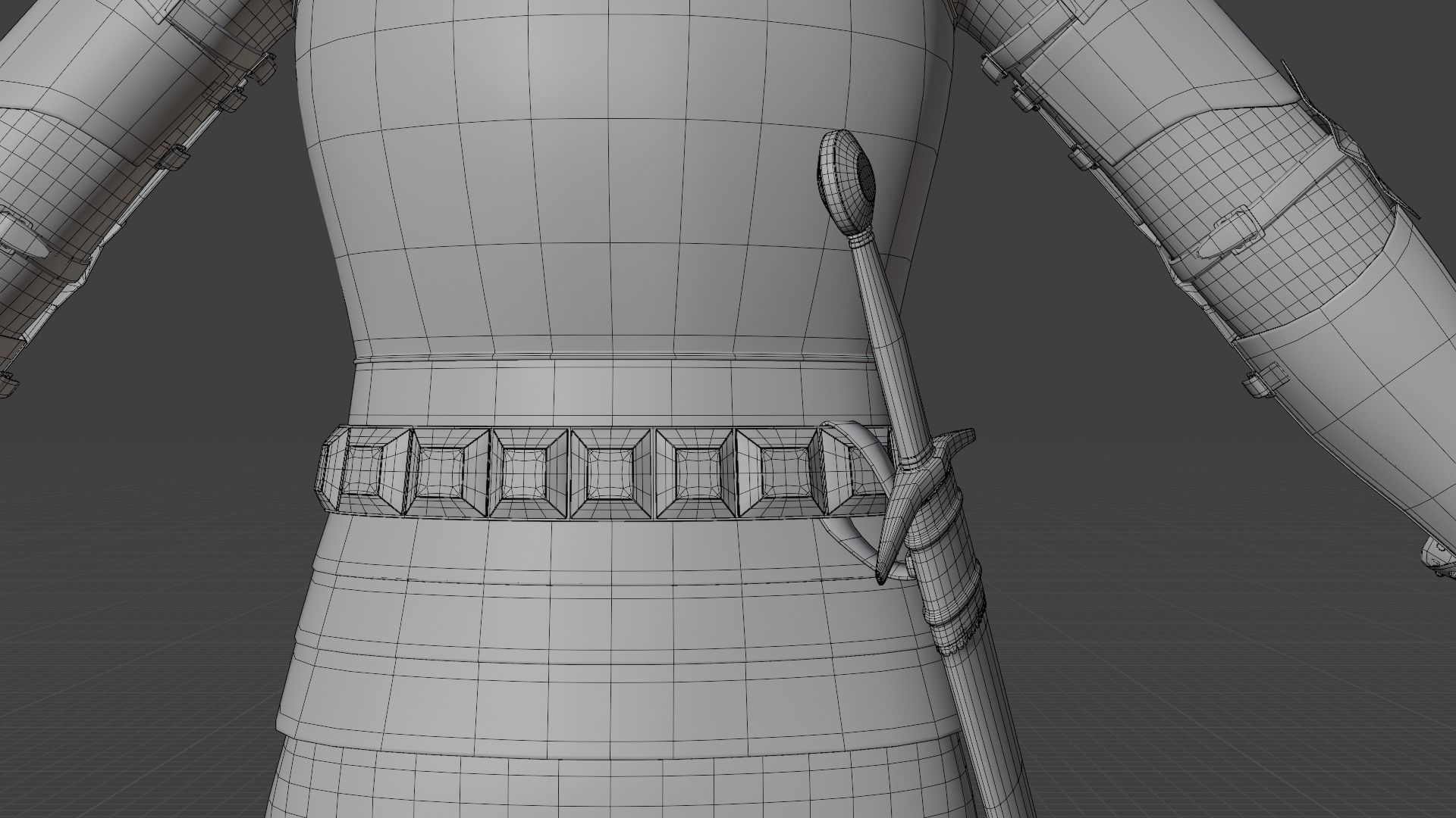 Early 15th Century English armor 3D model_23