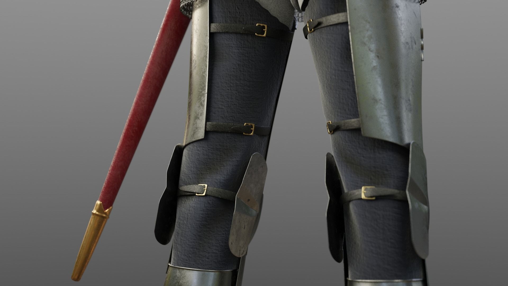 Early 15th Century English armor 3D model_10