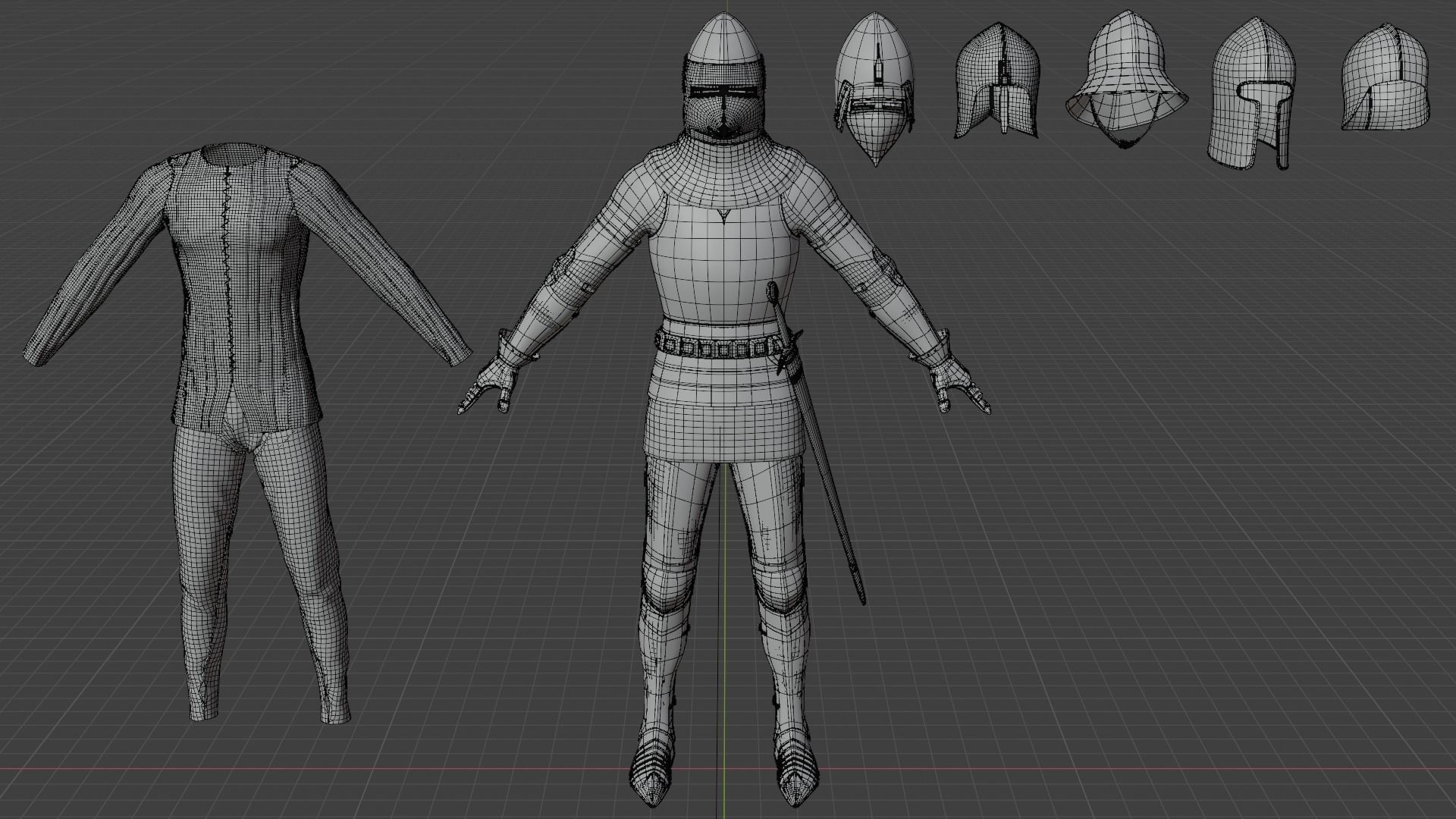 Early 15th Century English armor 3D model_19