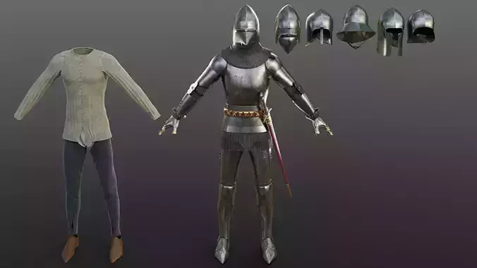 Early 15th Century English armor 3D model
