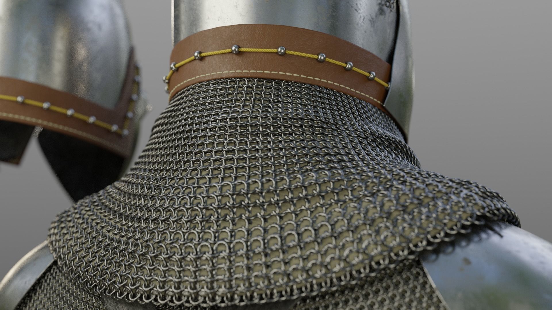 Early 15th Century English armor 3D model_12