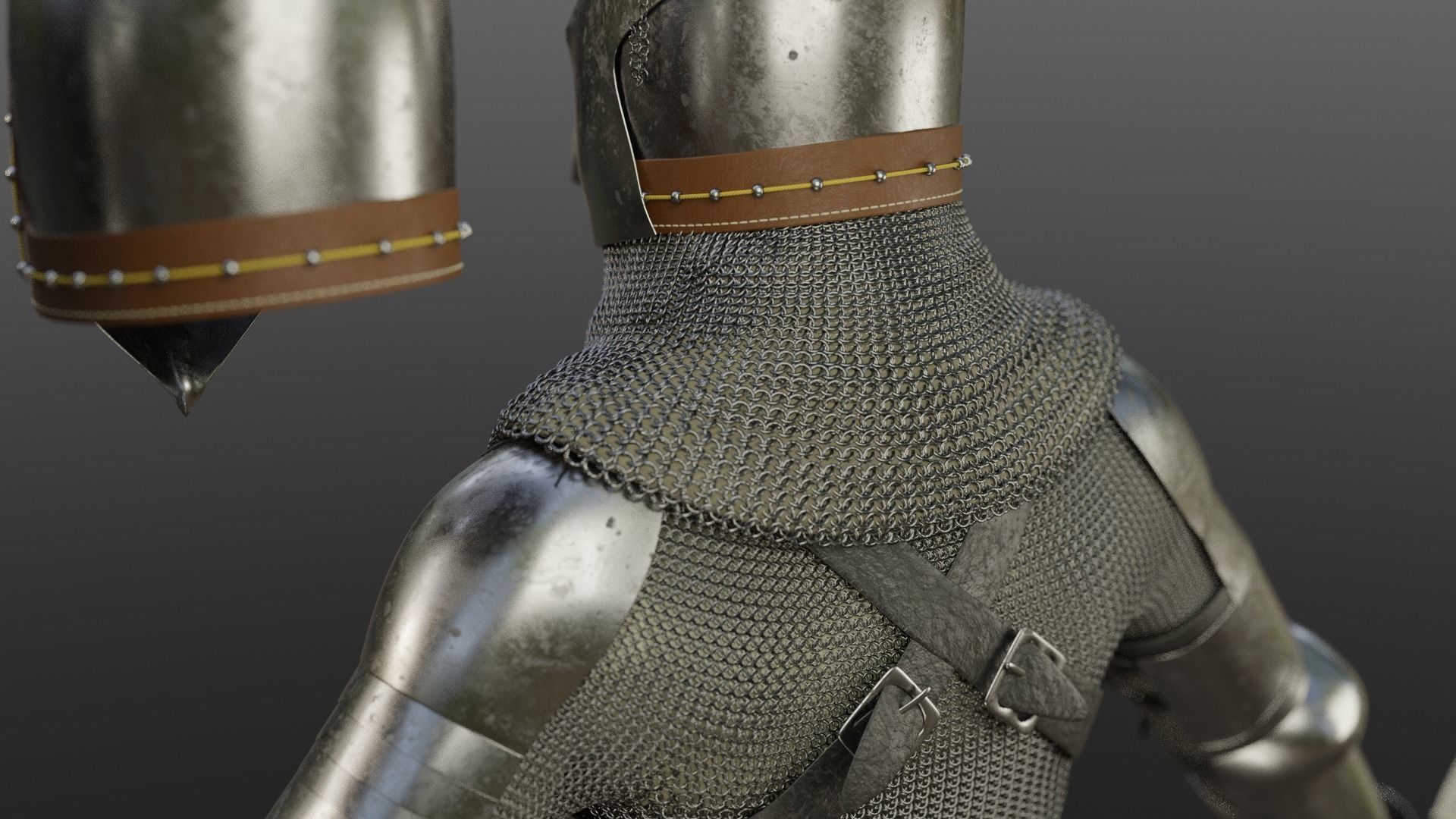 Early 15th Century English armor 3D model_13