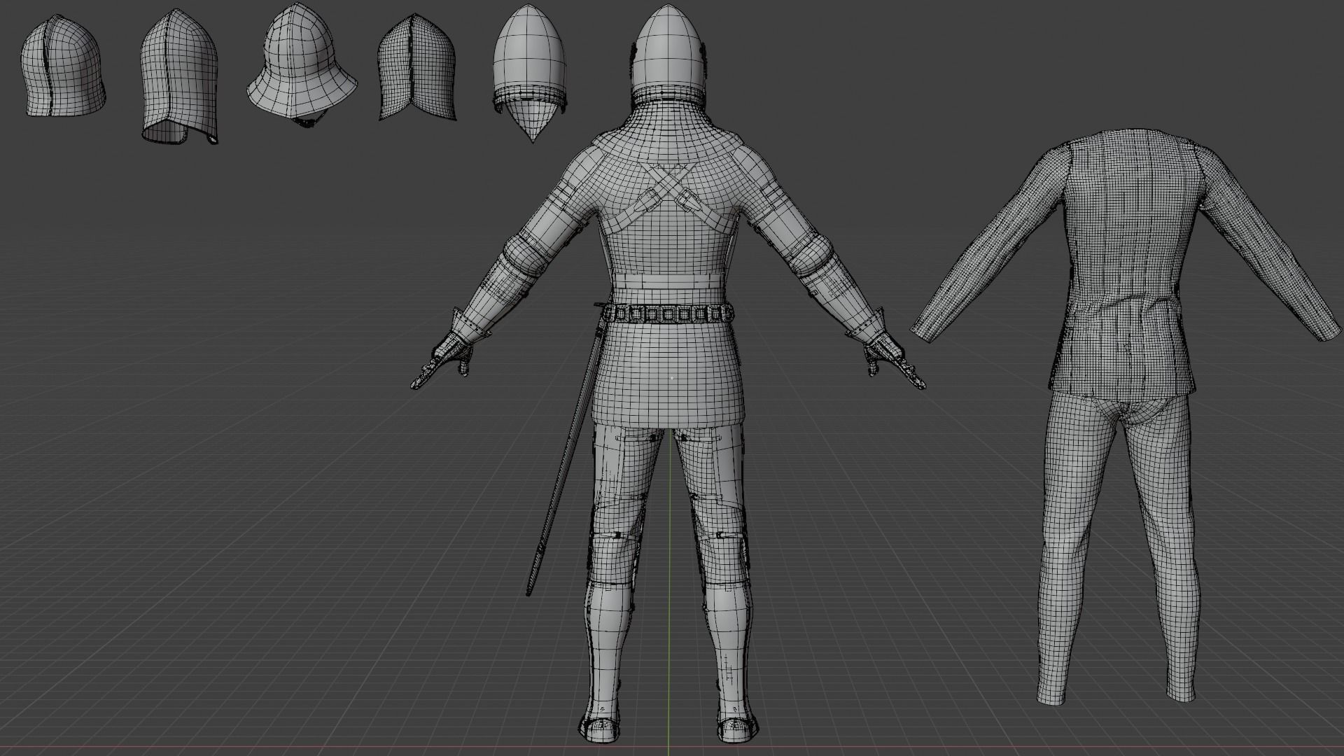 Early 15th Century English armor 3D model_20