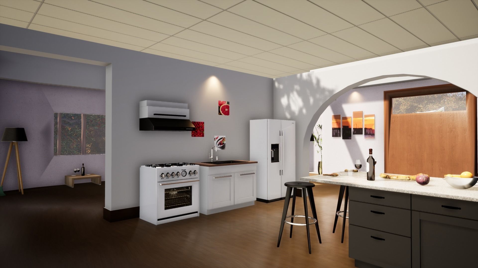 Casa del Cerro project Low-poly 3D model_8