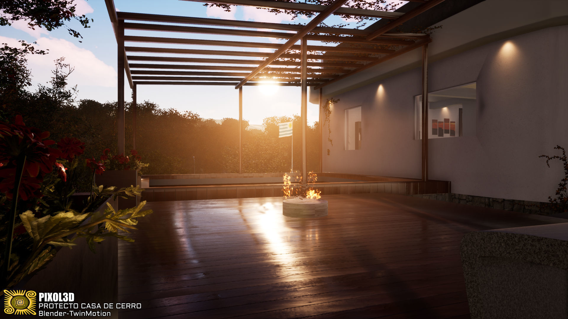 Casa del Cerro project Low-poly 3D model_3