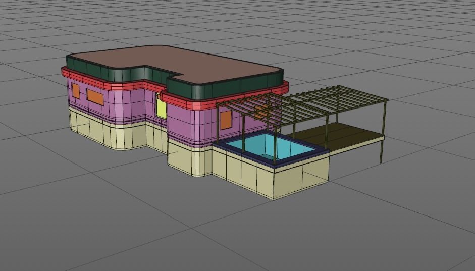 Casa del Cerro project Low-poly 3D model_11