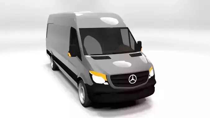 MERCEDES SPRINTER XL 2014 LOWPOLY Low-poly 3D model