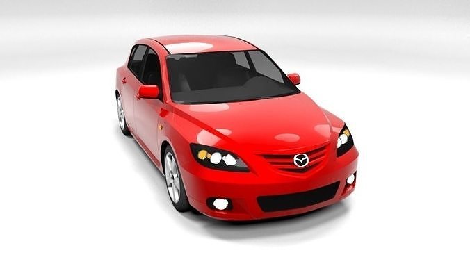 MAZDA 3 2004 LOWPOLY Low-poly 3D model