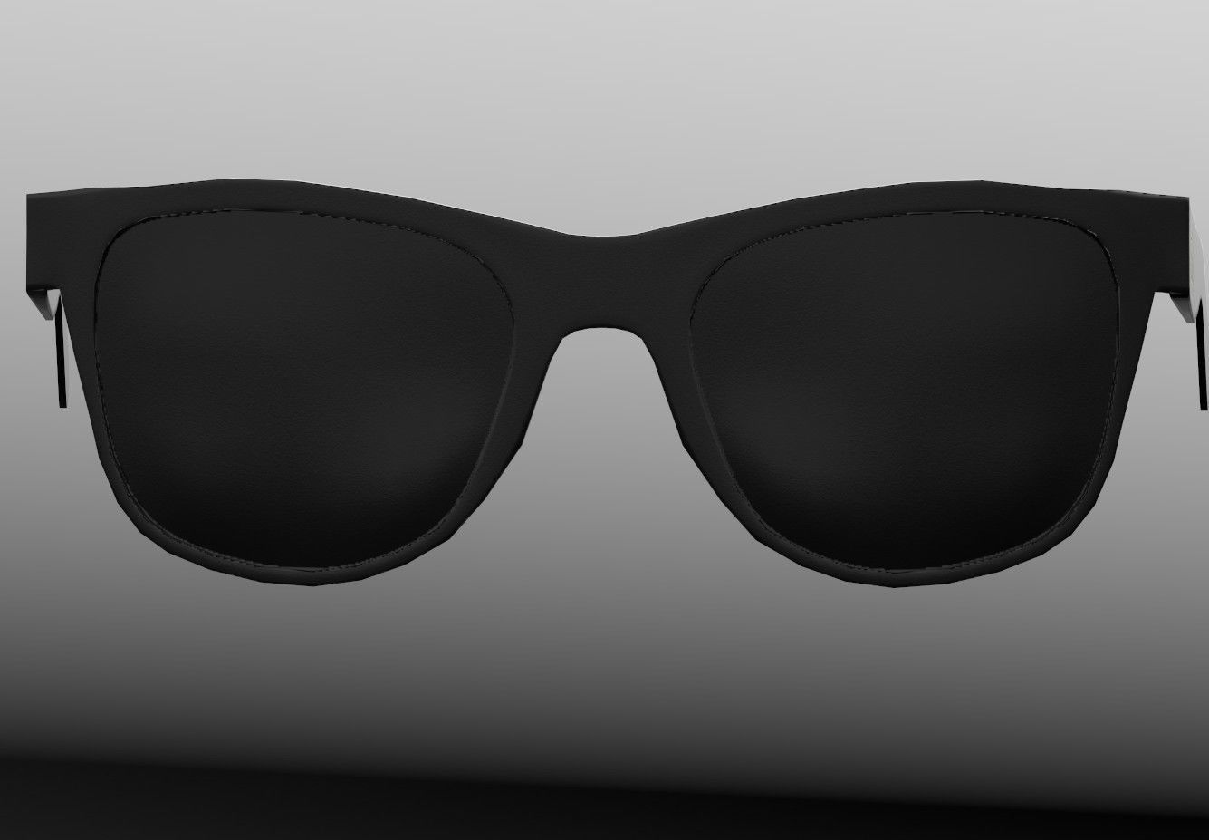 Sunglasses with gold accents Low-poly 3D model_2