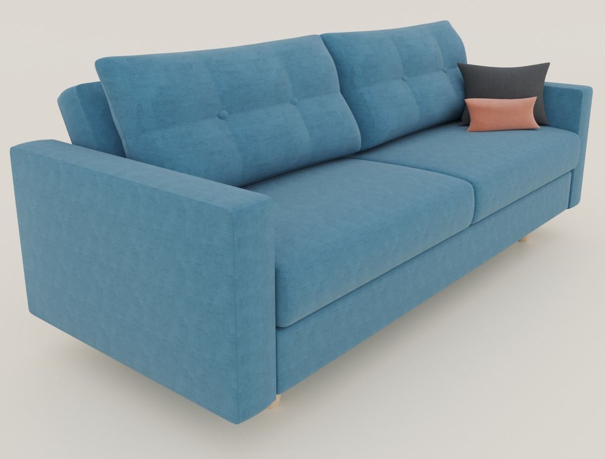Fabric sofa 3D model_3