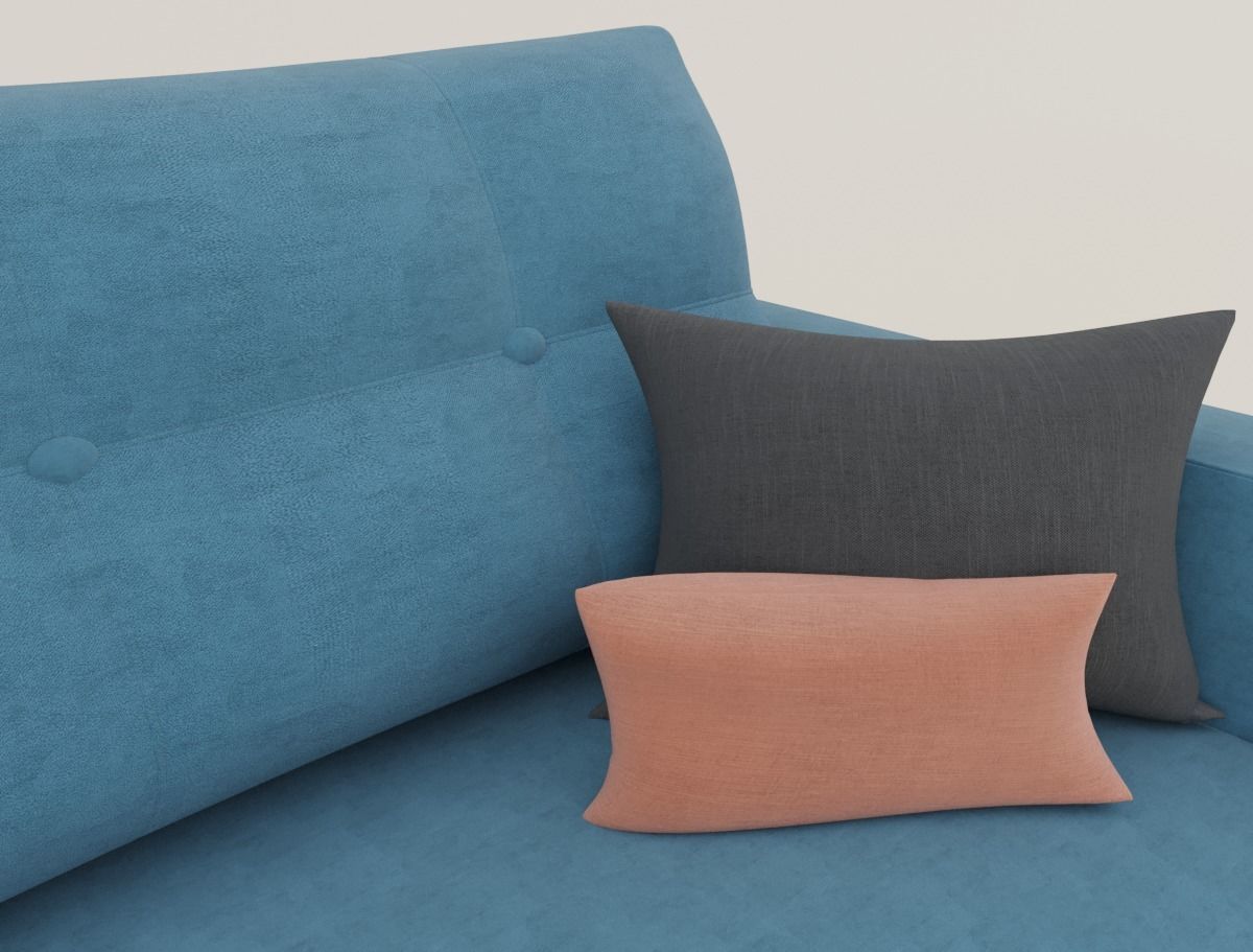 Fabric sofa 3D model_5