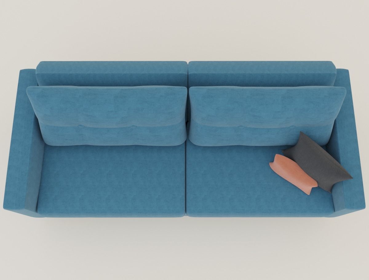 Fabric sofa 3D model_4